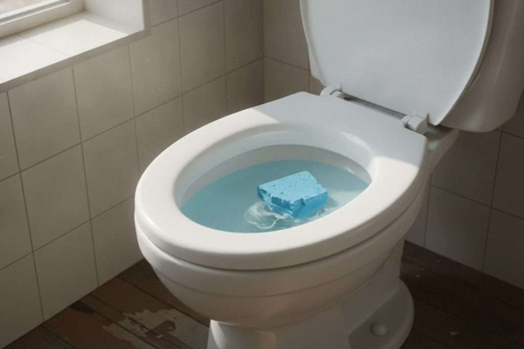 Bloc WC tombé dans les toilettes : que faire ?